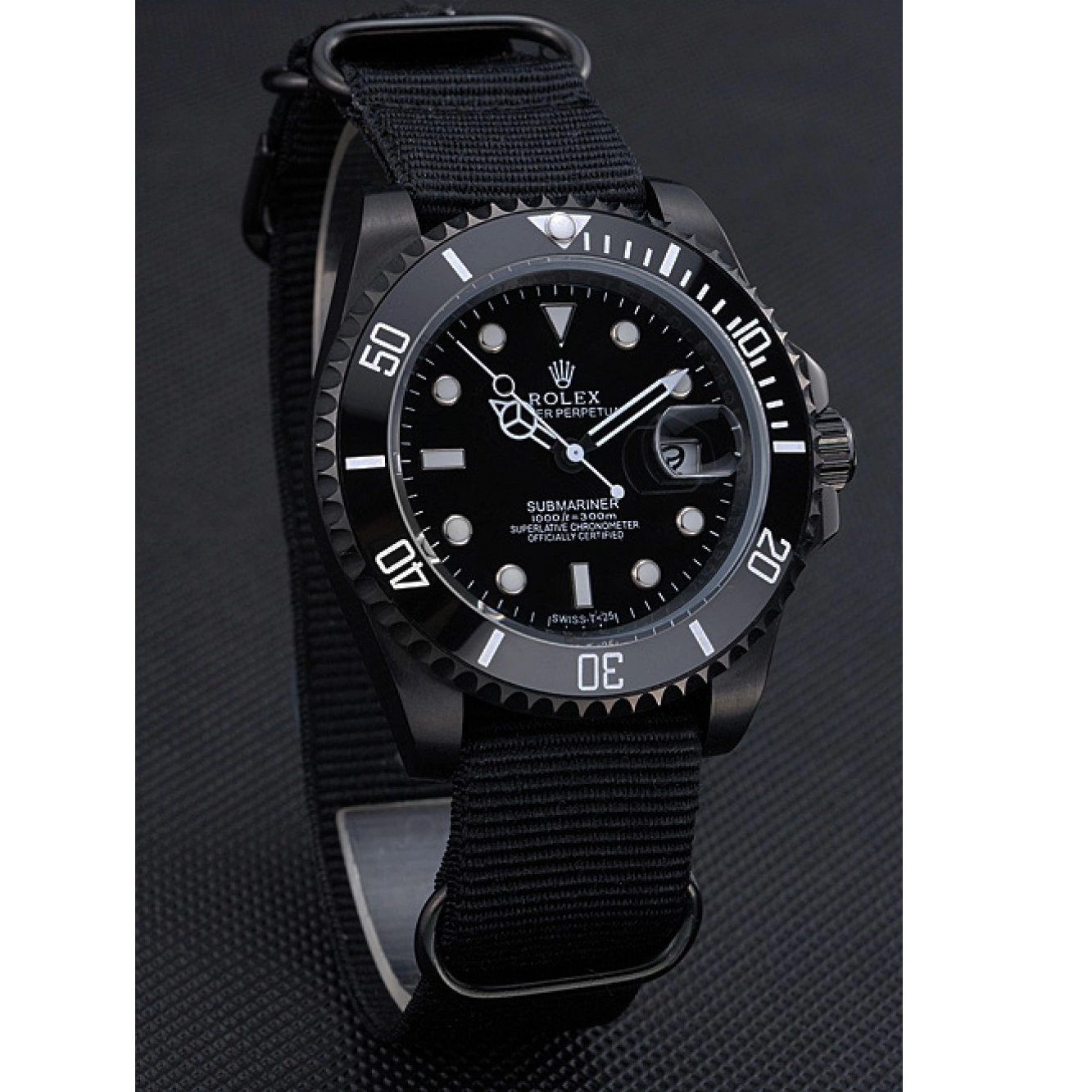 Rolex aaa copy Strap 622006 Submariner Nylon Black Rolex 0701